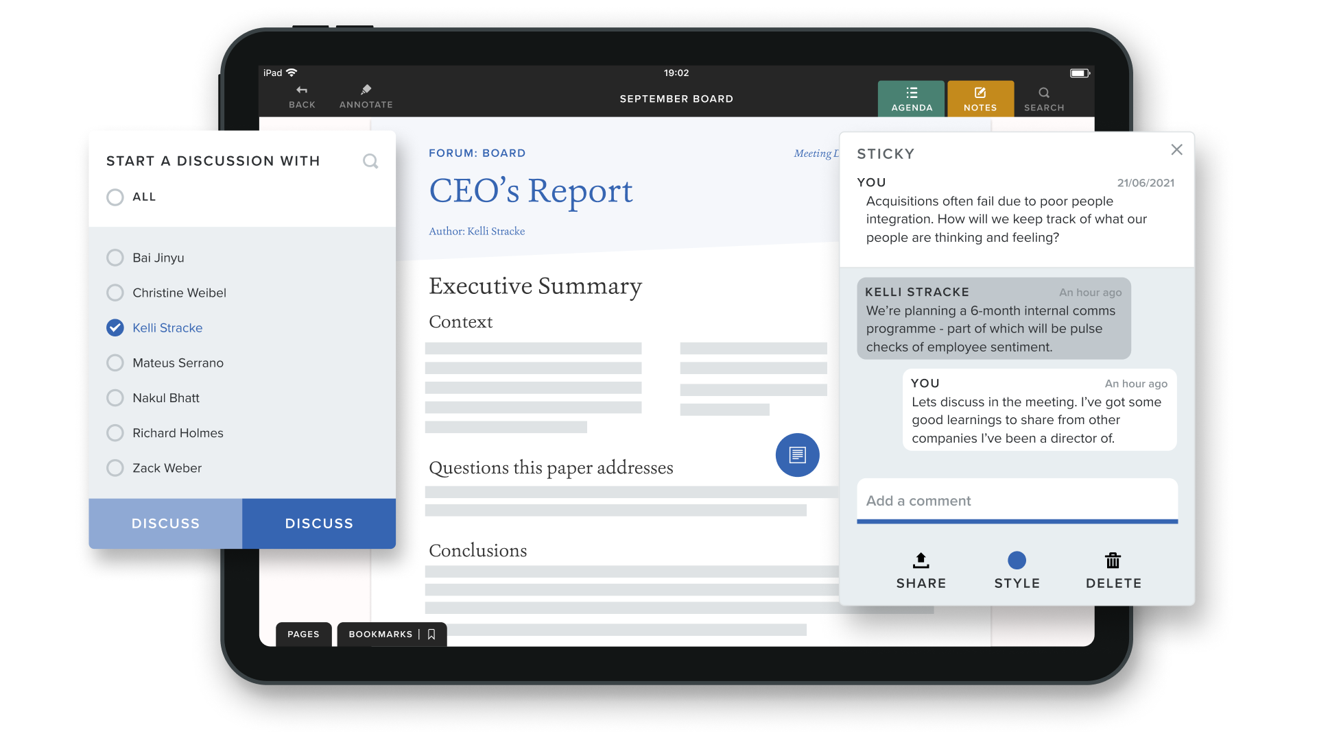 screenshot of Board Intelligence